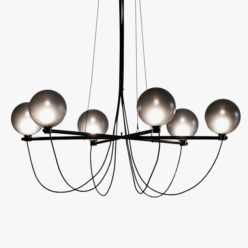 lustre en verre style nordique pour intérieur moderne et élégant