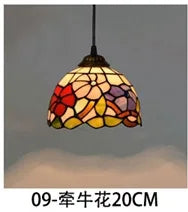 lustre en verre style tiffany rétro pour intérieur méditerranéen