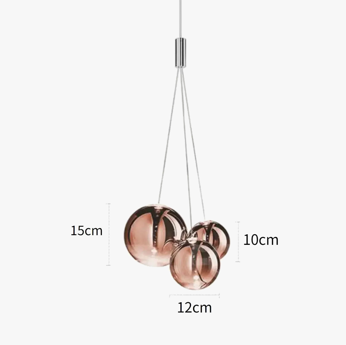 lustre en verre suspension design pour éclairage moderne