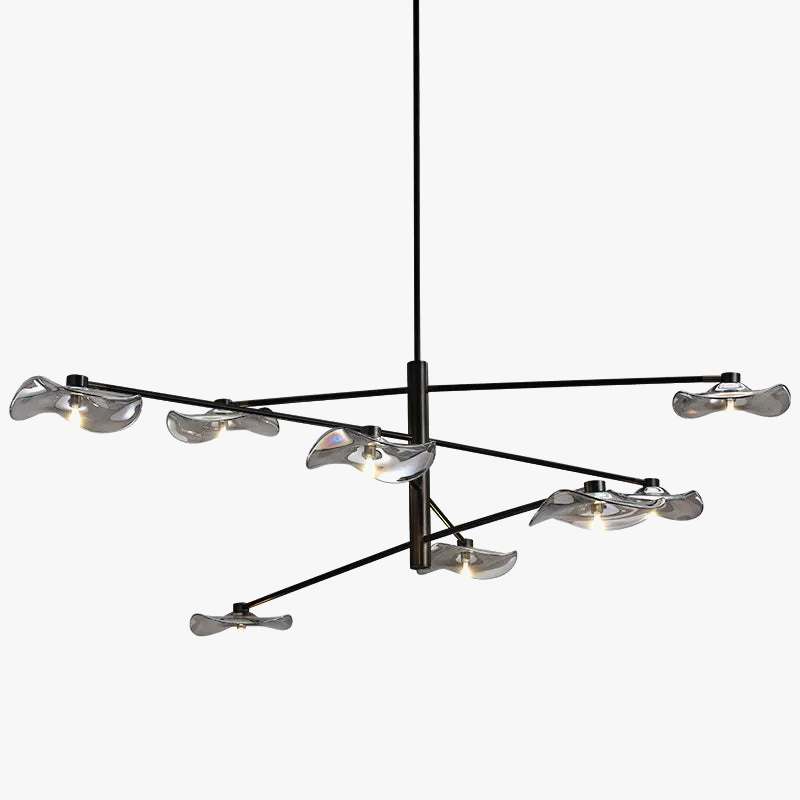 lustre en verre suspension métal ampoule g4 hauteur ajustable