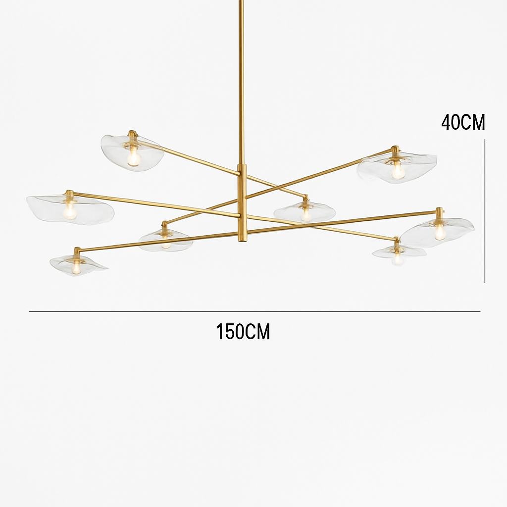 lustre en verre suspension métal hauteur réglable éclairage