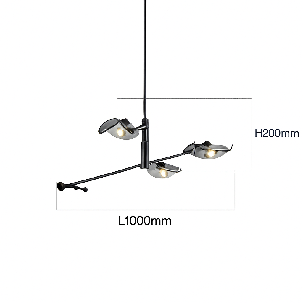 lustre en verre suspension métal hauteur réglable éclairage
