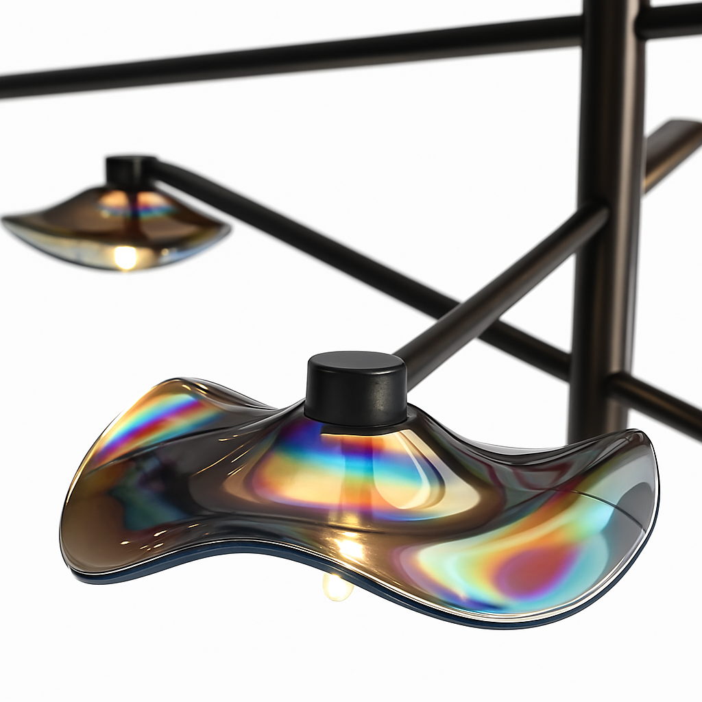 lustre en verre suspension métal hauteur réglable éclairage