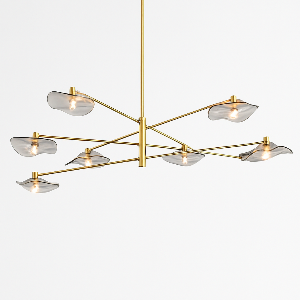 lustre en verre suspension métal hauteur réglable éclairage