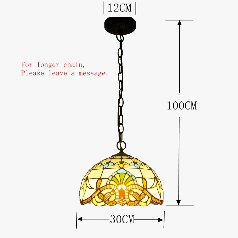 lustre en verre tiffany pour cafés et restaurants européens antique