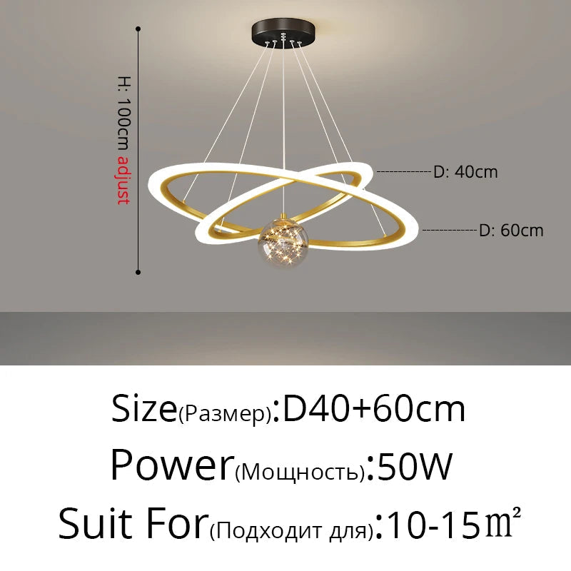 lustre en verre étoilé design moderne pour éclairage intérieur