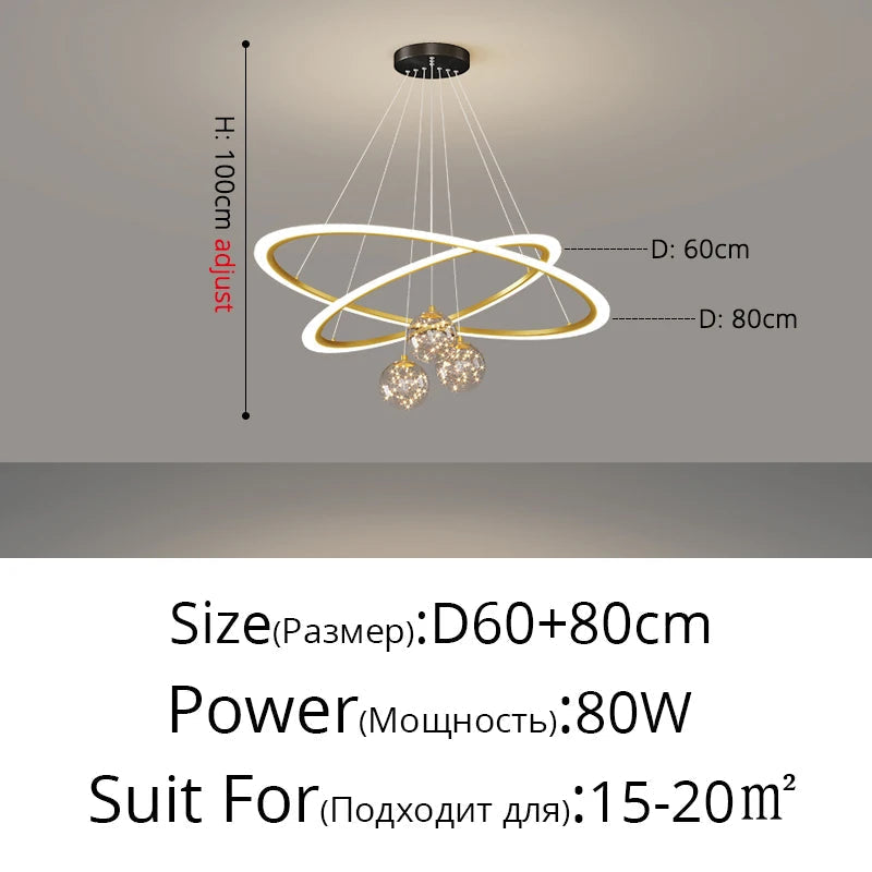 lustre en verre étoilé design moderne pour éclairage intérieur