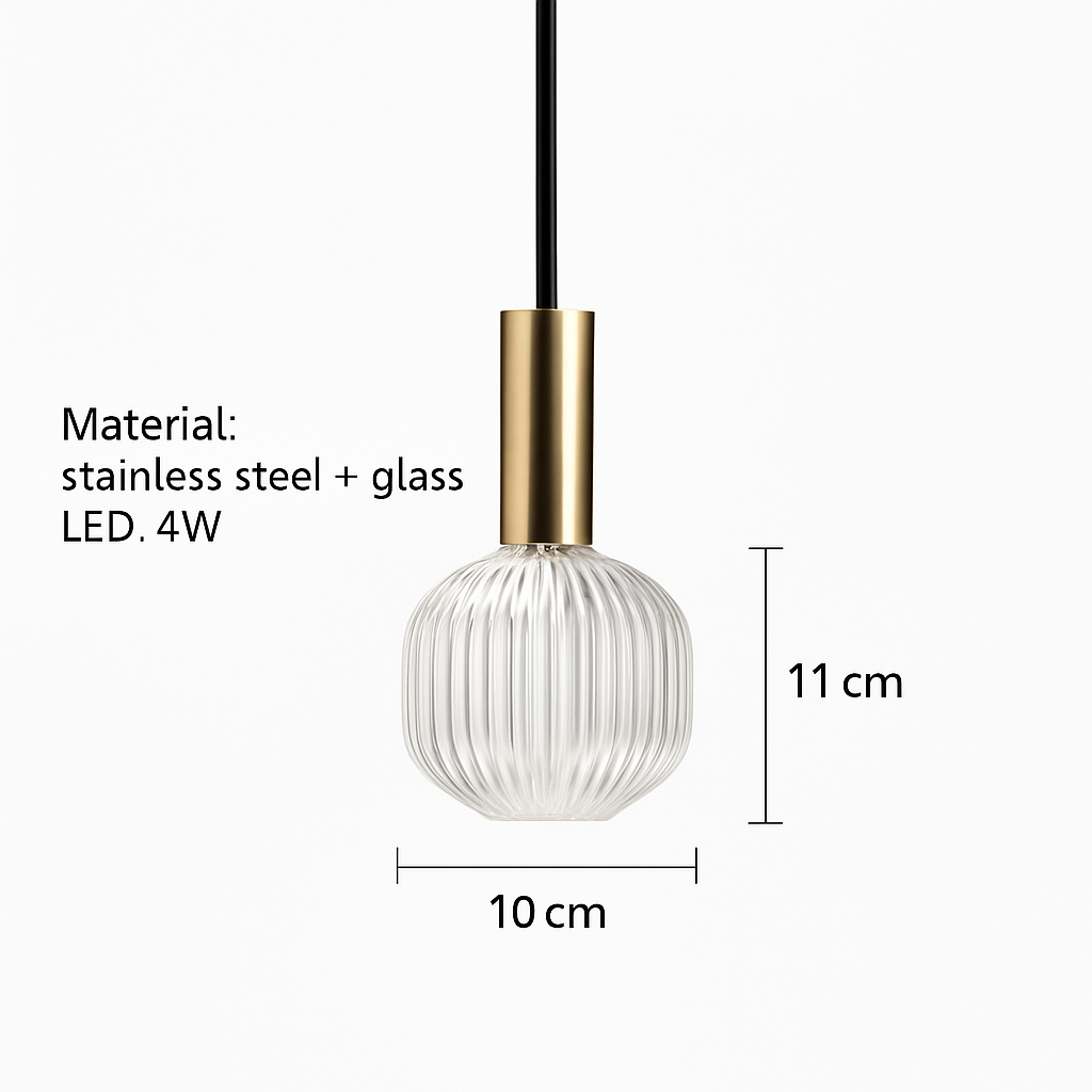 lustre en verre transparent design moderne pour espaces commerciaux et privés