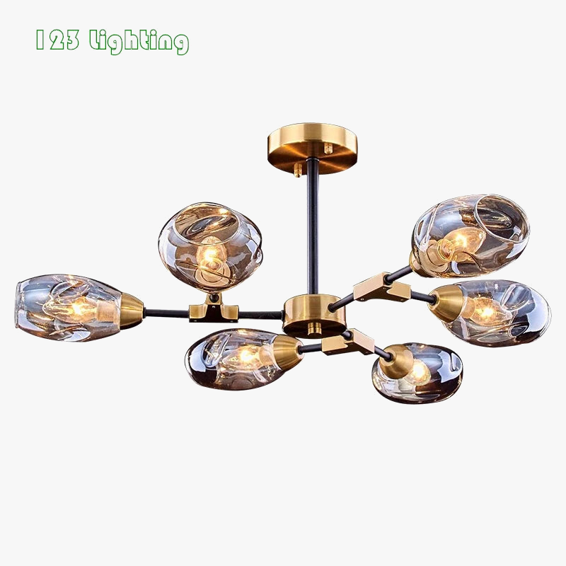 lustre en verre transparent pour intérieur design élégant