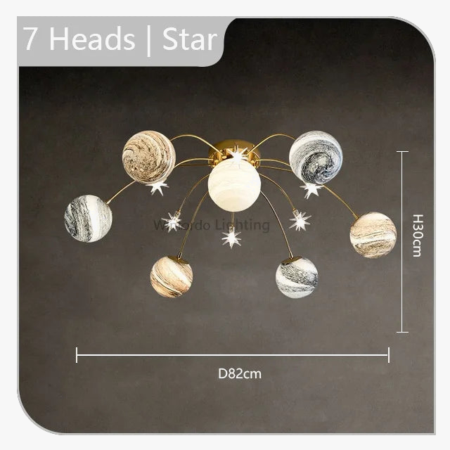 lustre enfant en verre design lumineux pour chambre