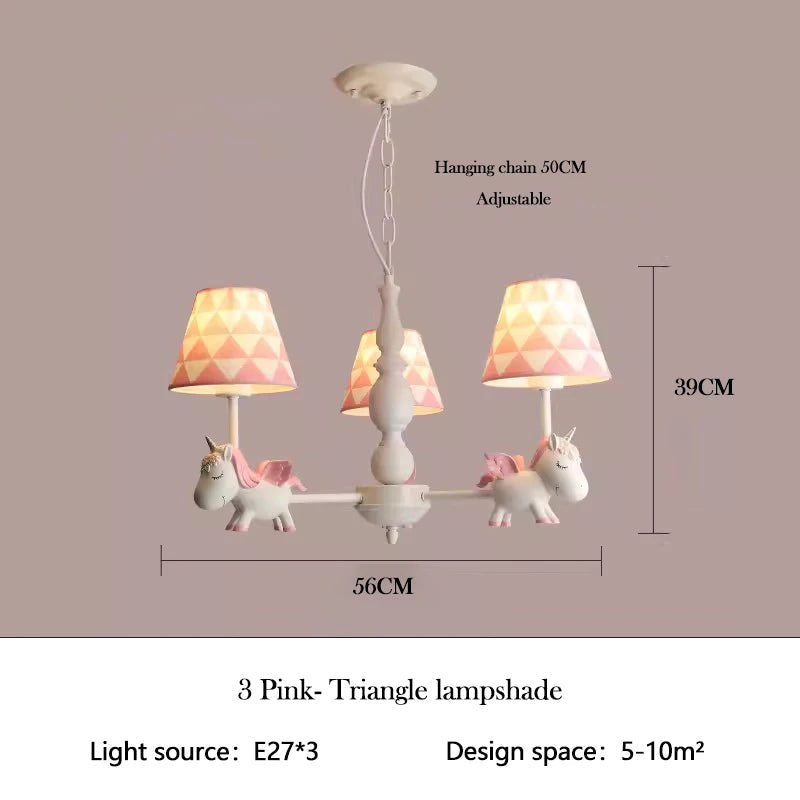 lustre enfant LED rotatif style nordique romantique et chaleureux