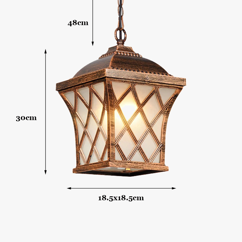 Lustre extérieur européen étanche