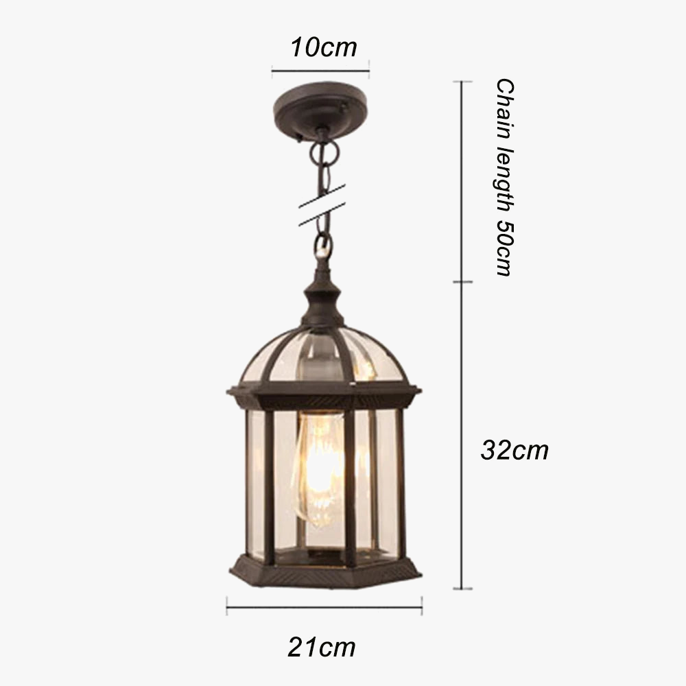lustre extérieur rétro pour jardin et espaces extérieurs