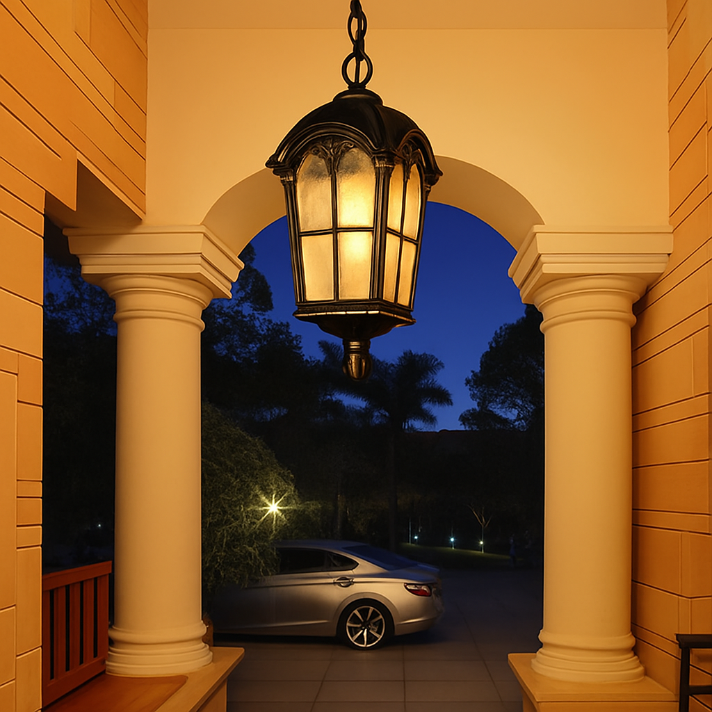 lustre extérieur étanche rétro pour jardin et entrée