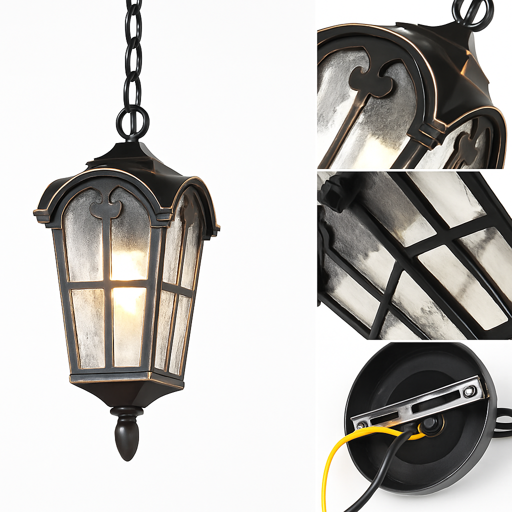 lustre extérieur étanche rétro pour jardin et entrée