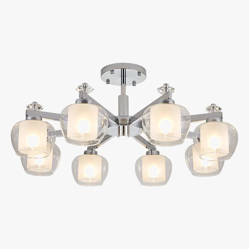 lustre design style fer forgé moderne chromé