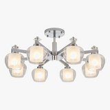 lustre design style fer forgé moderne chromé