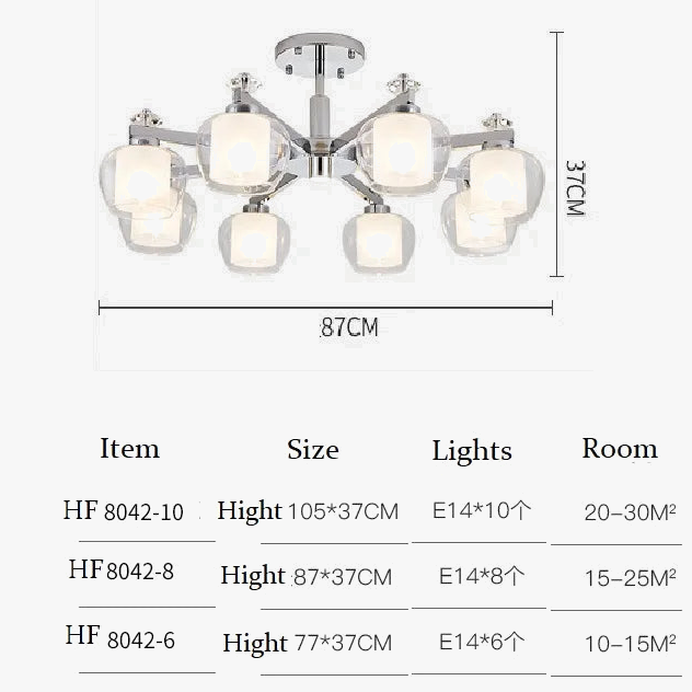 lustre design style fer forgé moderne chromé