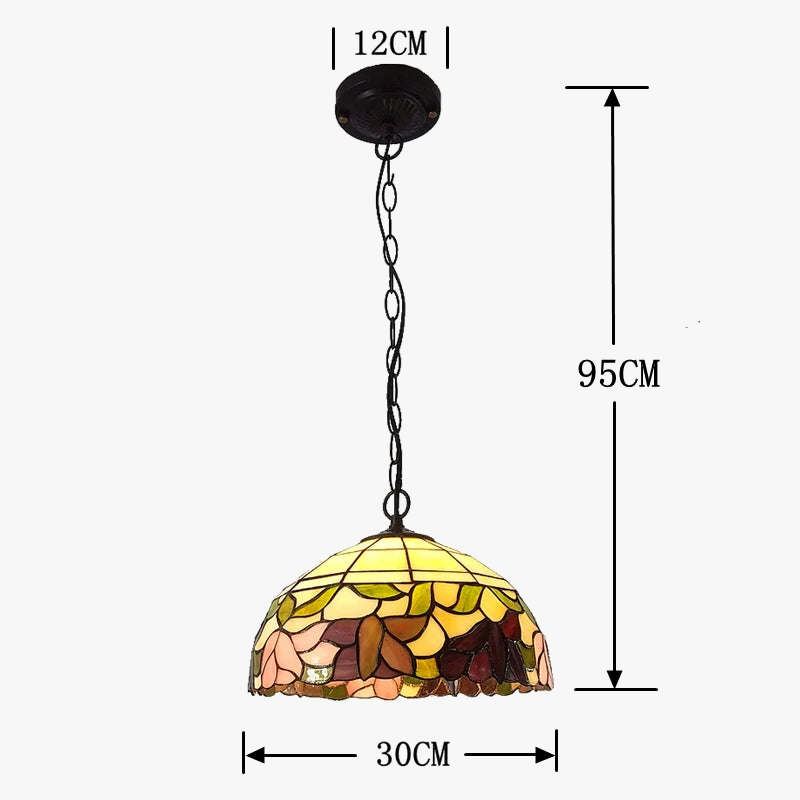 lustre fleur de bégonia style américain lampe tiffany éclairage décoratif