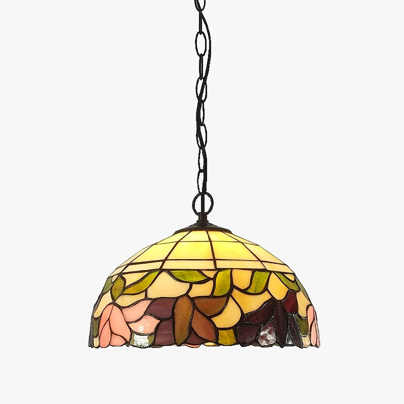 lustre fleur de bégonia style américain lampe tiffany éclairage décoratif
