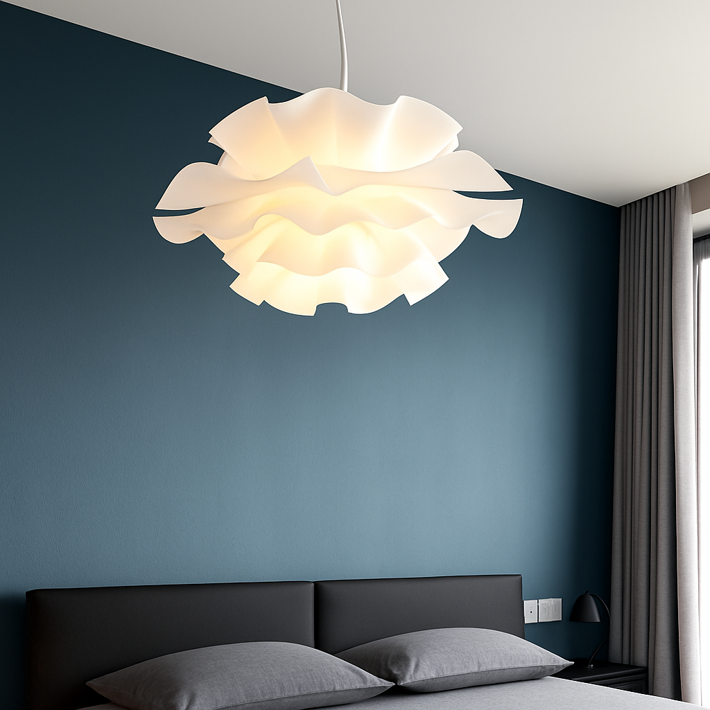 Lustre à fleurs blanches design nordique suspension pour chambre salon Bar lampe à manger chambre d'enfants suspension danoise