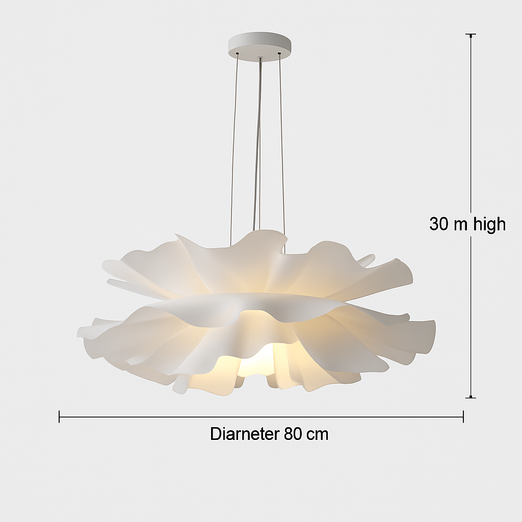 Lustre à fleurs blanches design nordique suspension pour chambre salon Bar lampe à manger chambre d'enfants suspension danoise
