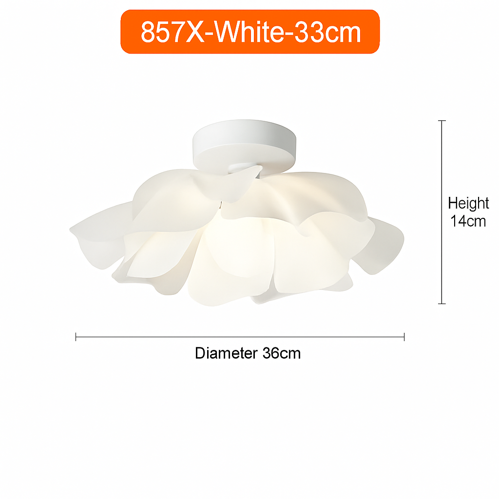 Lustre à fleurs blanches design nordique suspension pour chambre salon Bar lampe à manger chambre d'enfants suspension danoise