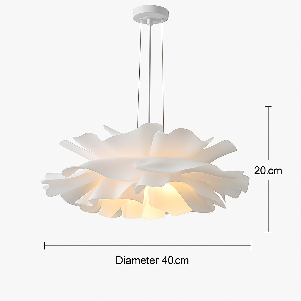 Lustre à fleurs blanches design nordique suspension pour chambre salon Bar lampe à manger chambre d'enfants suspension danoise