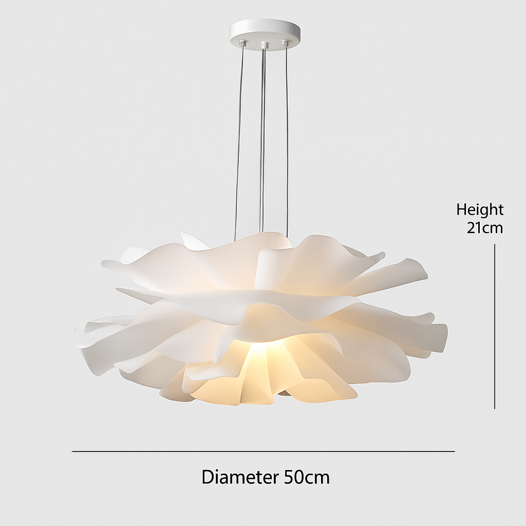 Lustre à fleurs blanches design nordique suspension pour chambre salon Bar lampe à manger chambre d'enfants suspension danoise