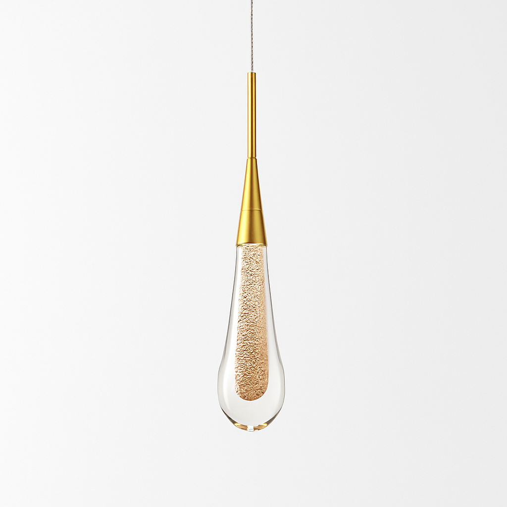 lustre goutte d'eau en cristal pour décoration intérieure