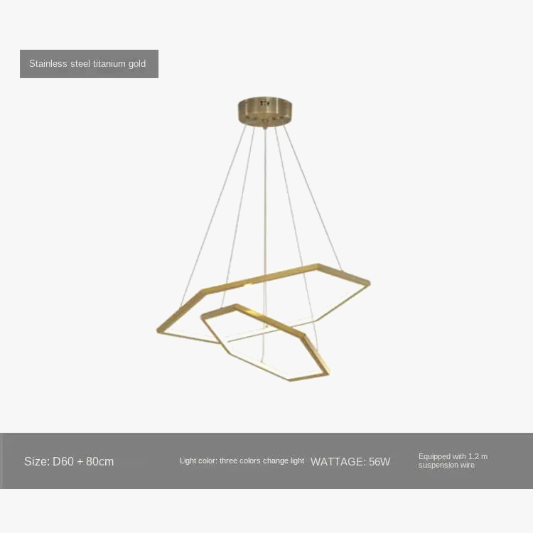 lustre hexagone led simple moderne luxe suspension