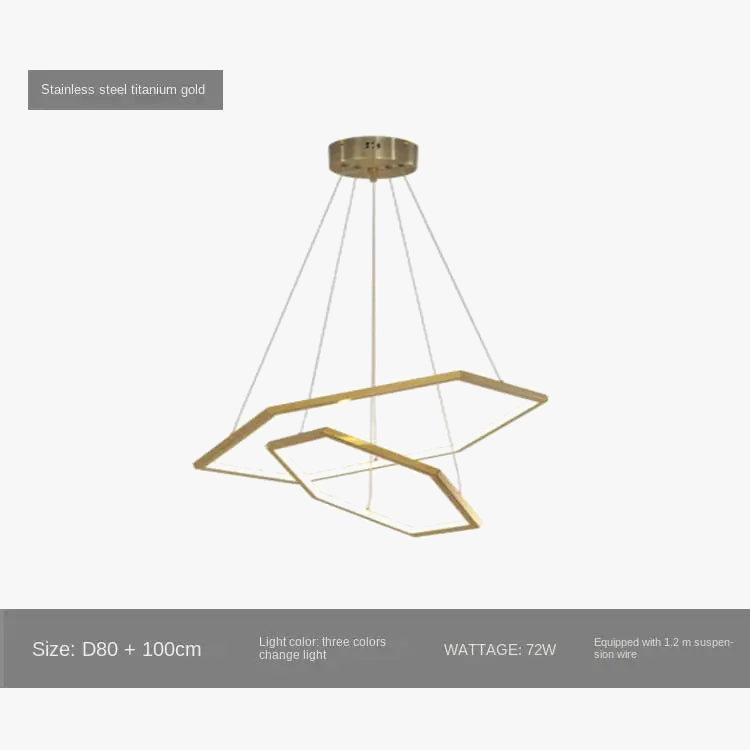 lustre hexagone led simple moderne luxe suspension