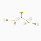 Lustre industriel LED avec plusieurs branches métalliques Rally