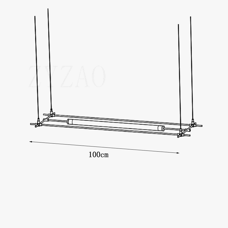 lustre industriel led ultra long pour bar studio bureau