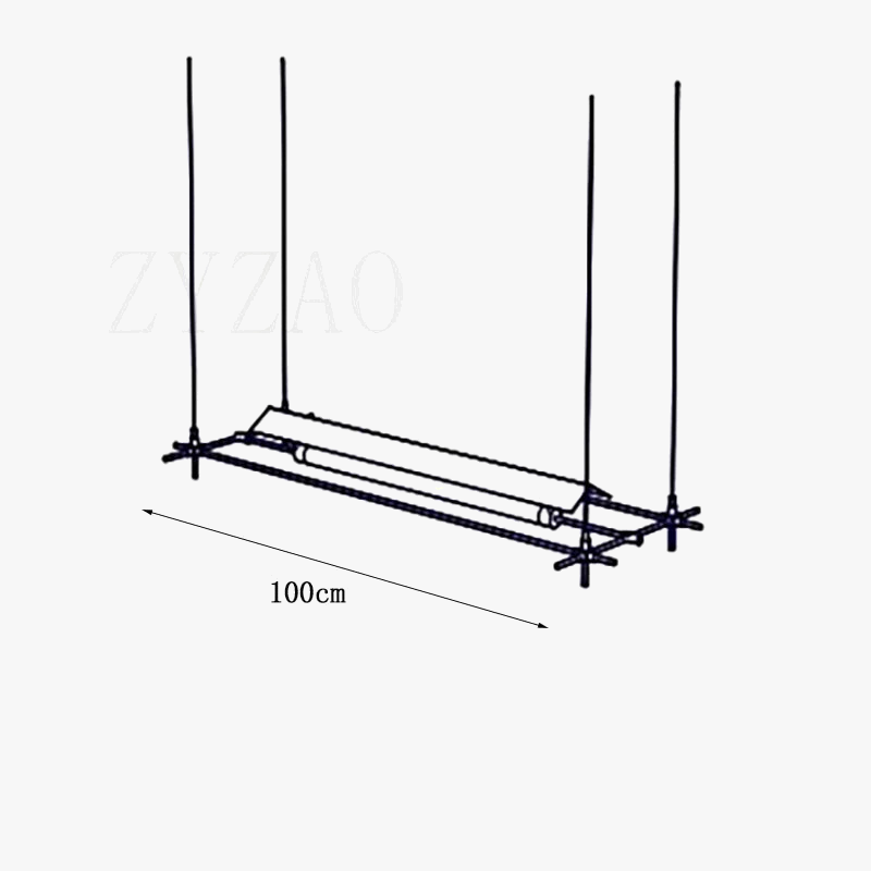 lustre industriel led ultra long pour bar studio bureau