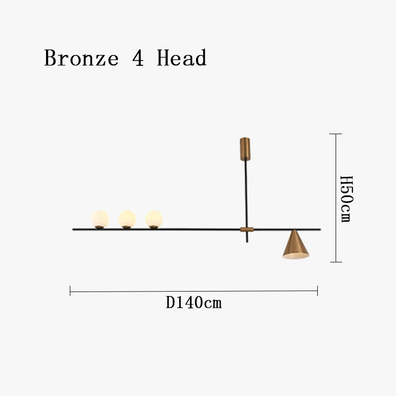 lustre industriel minimaliste en verre et led design