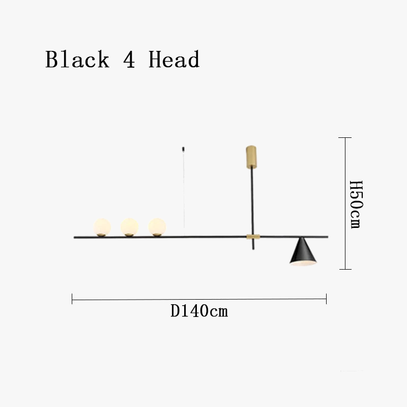 lustre industriel minimaliste en verre et led design