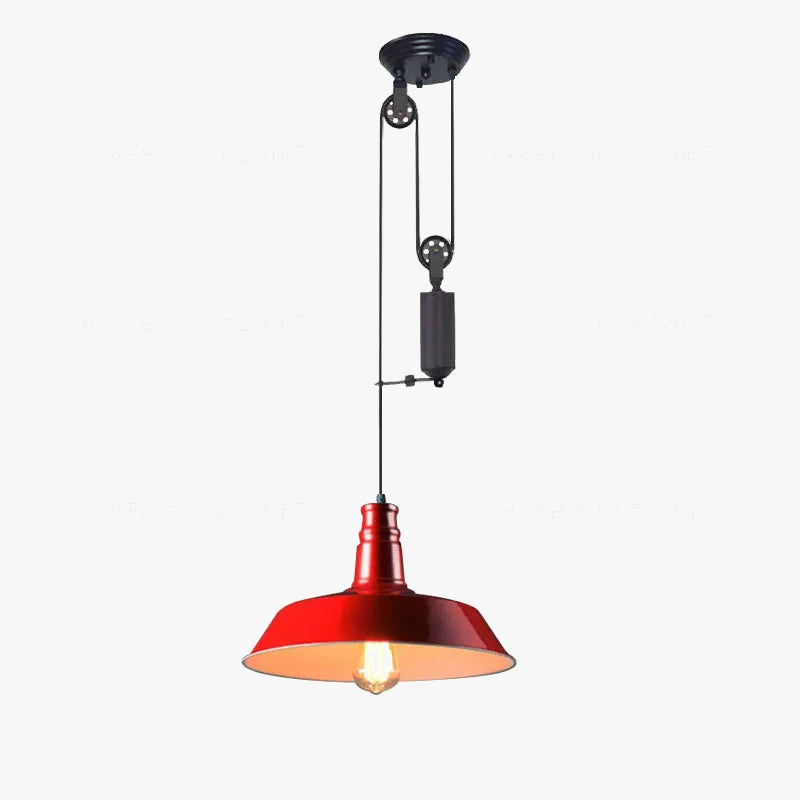 lustre industriel à poulie style loft rétro nordique éclairage bar
