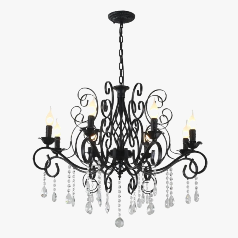 lustre industriel rétro avec cristal pour bar et restaurant