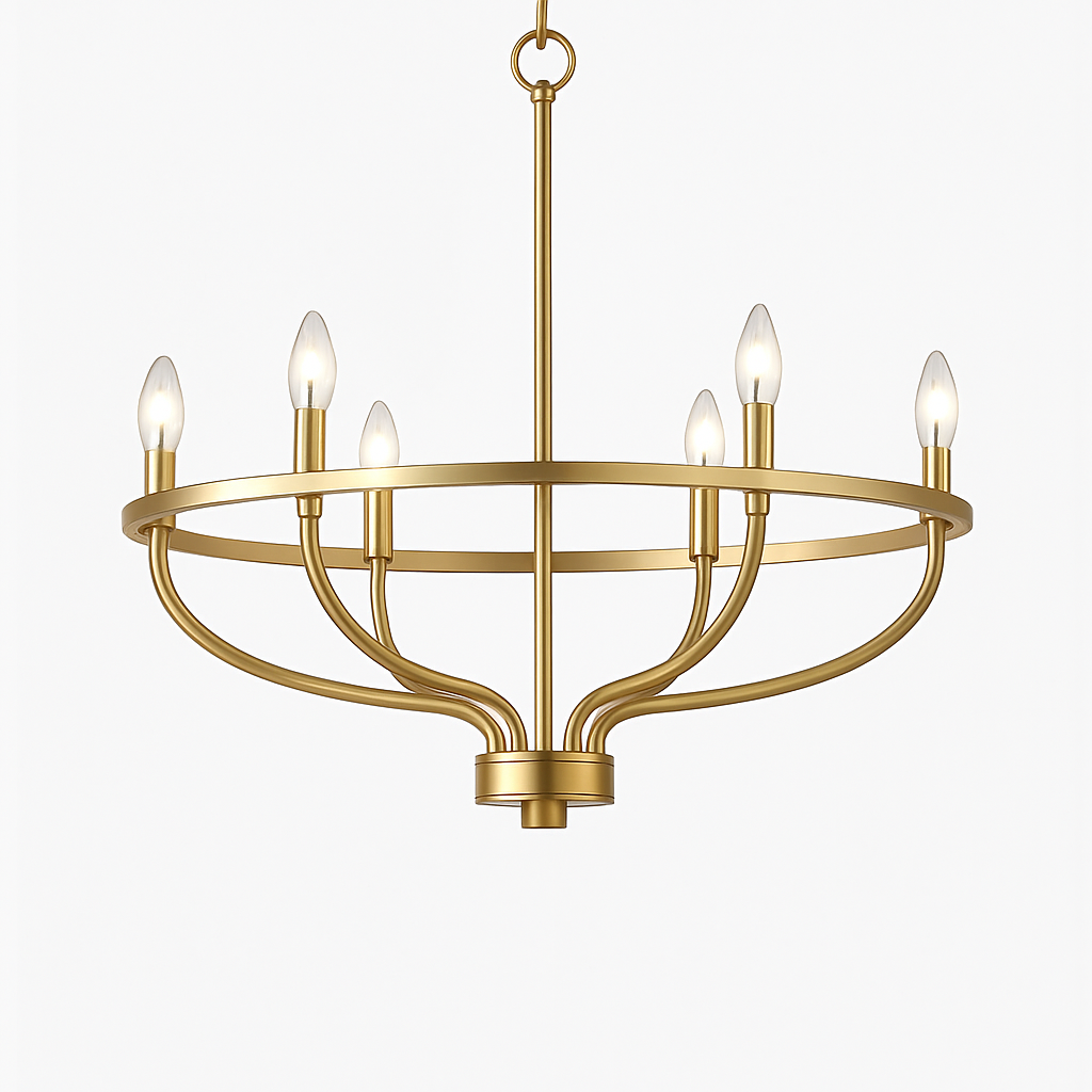 lustre industriel rétro en fer à 6 têtes pour décoration intérieure