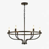 lustre industriel rétro en fer à 6 têtes pour décoration intérieure