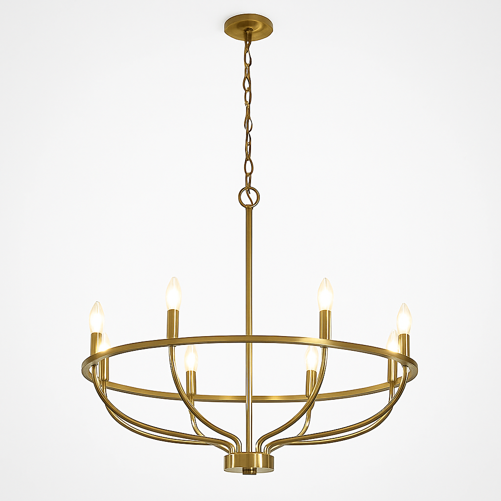 lustre industriel rétro en fer à 6 têtes pour décoration intérieure