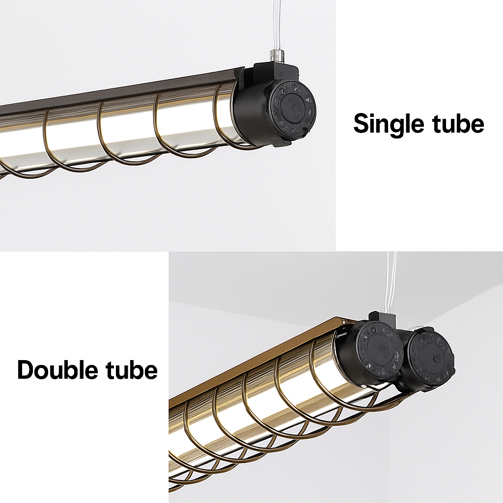 lustre industriel rétro en métal avec lumière led
