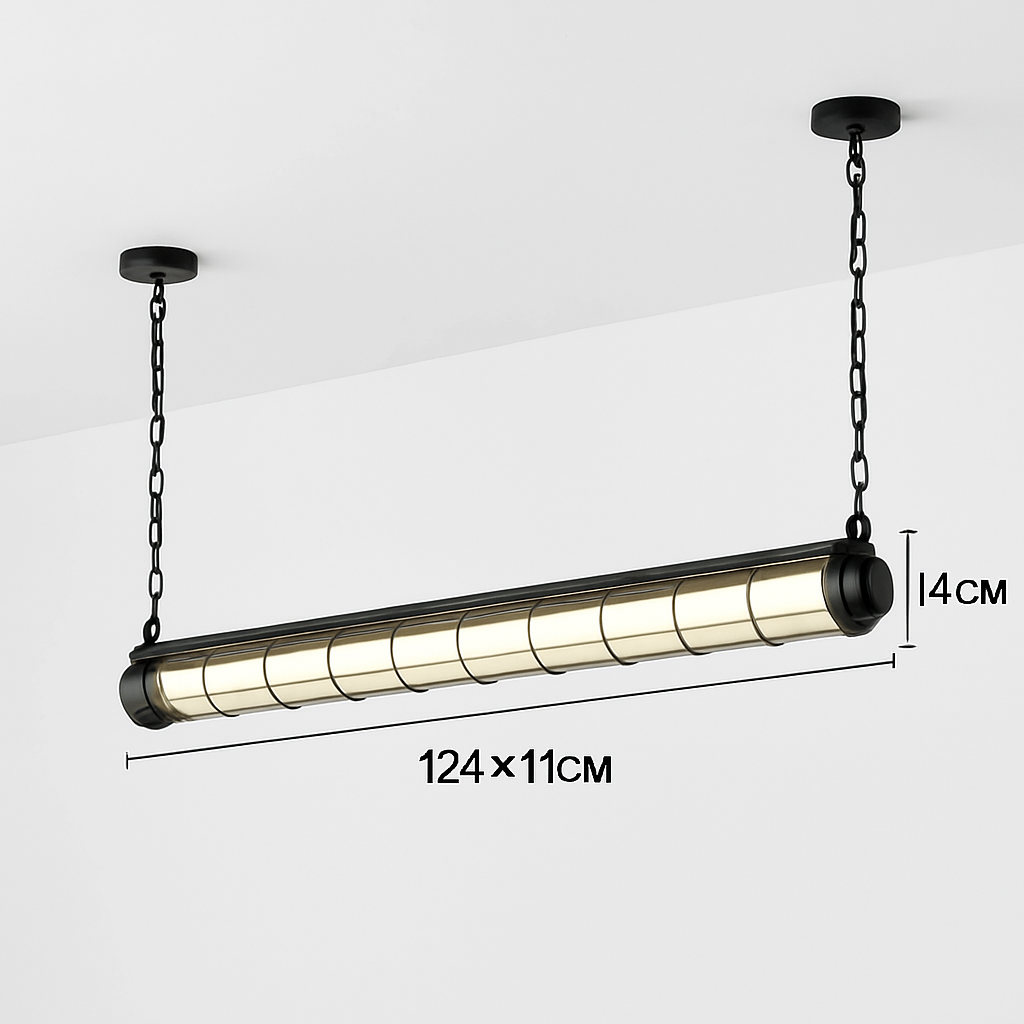 lustre industriel rétro en métal avec lumière led