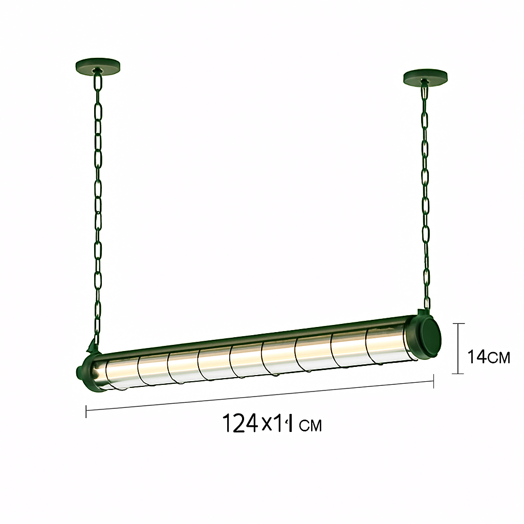 lustre industriel rétro en métal avec lumière led