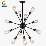 lustre industriel rétro led gzmj avec multiples têtes