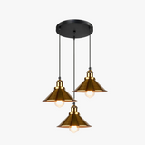 lustre industriel rétro à trois têtes suspendues pour maison