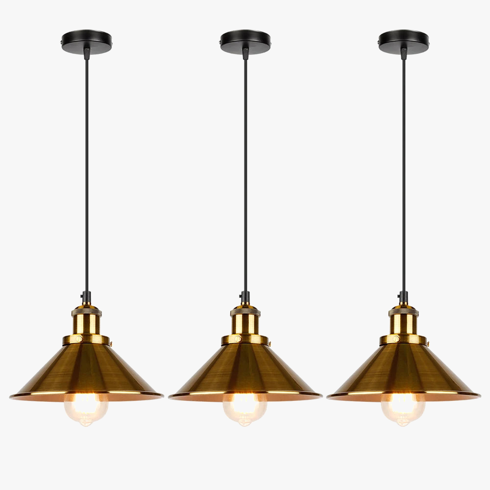 lustre industriel rétro à trois têtes suspendues pour maison