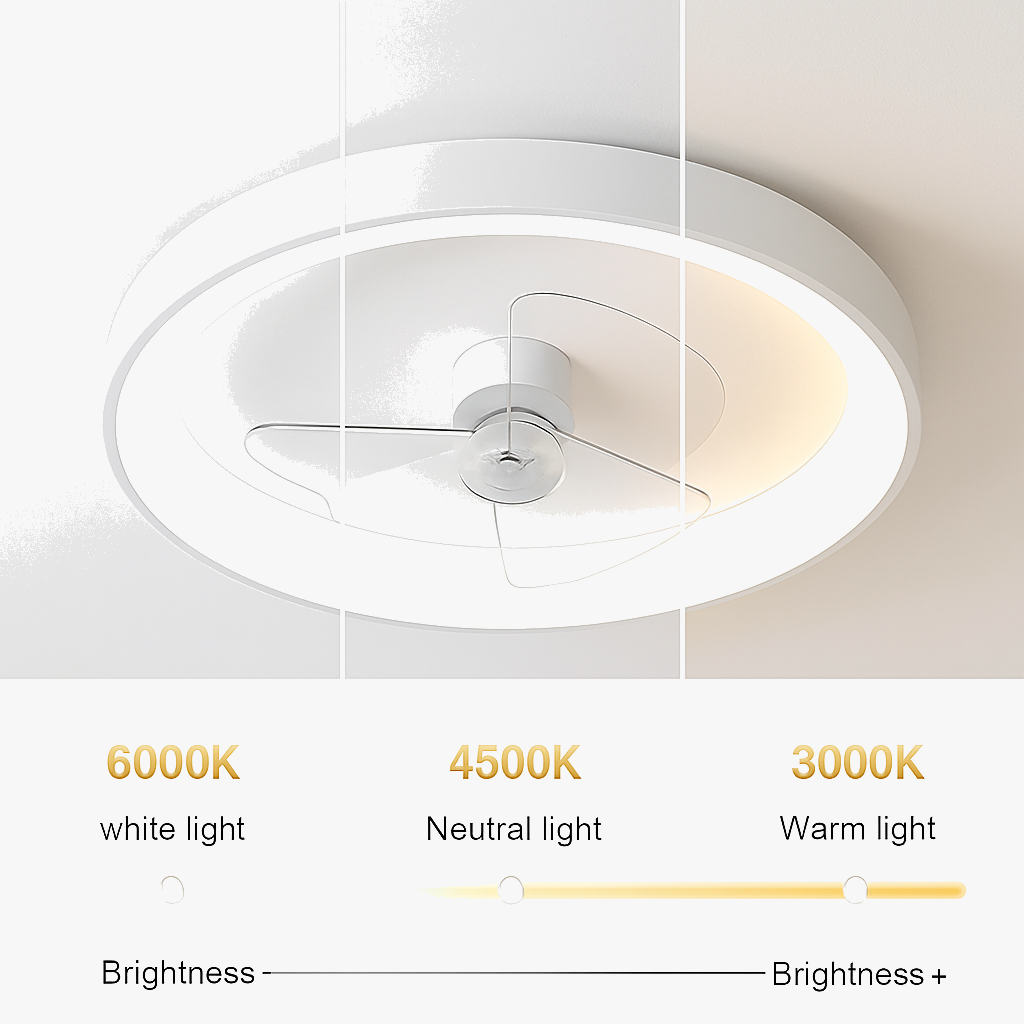 lustre intelligent moderne avec télécommande et ventilateur intégré