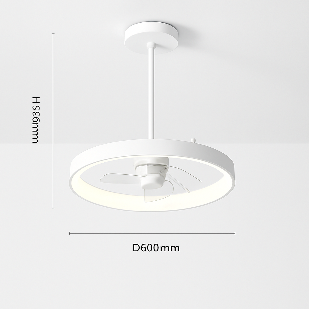 lustre intelligent moderne avec télécommande et ventilateur intégré